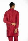 MAROON EMBROIDERED KURTA SET