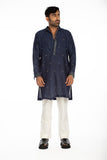 ROYAL BLUE EMBROIDERED KURTA SET