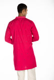 FUSCHIA PINK EMBROIDERED KURTA SET