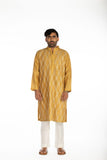 SAND BROWN EMBROIDERED KURTA SET
