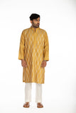 SAND BROWN EMBROIDERED KURTA SET