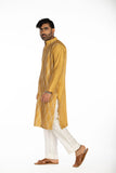 SAND BROWN EMBROIDERED KURTA SET