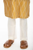 SAND BROWN EMBROIDERED KURTA SET
