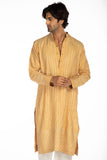 BEIGE EMBROIDERED KURTA SET