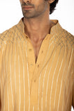 BEIGE EMBROIDERED KURTA SET