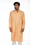 PEACH EMBROIDERED KURTA SET