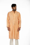 PEACH EMBROIDERED KURTA SET