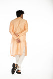PEACH EMBROIDERED KURTA SET