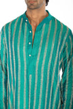 ICE BLUE EMBROIDRED KURTA SET