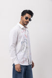 COLORFUL - RIBBON HAND EMBROIDERED DESIGNER SHIRT