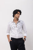 ABSTRACT DOTTED- HAND EMBROIDERED DESIGNER SHIRT