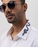3 SNAKES - HAND EMBROIDERED DESIGNER SHIRT
