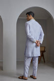 Ice blue embroidered kurta pant set
