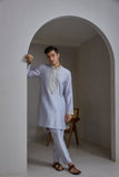 Ice blue embroidered kurta pant set