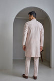 Baby pink embroidered kurta pant set
