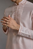 Baby pink embroidered kurta pant set