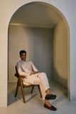 Baby pink embroidered kurta pant set