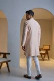 Peach embroidered kurta pant set