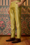 Green embroidered bundi, kurta pant set