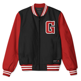 Varsity Scarlet Red Gully Athletic Bomber jacket