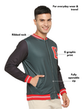 Varsity Seaweed Green Gully Athletic Bomber jacket