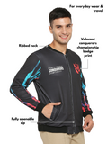 Valorant Graphite black Gully Athletic Bomber jacket