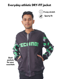 Techno Skull Graphite black GULLY Athletic Bomber jacket