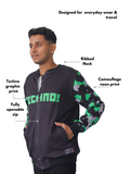 Techno Skull Graphite black GULLY Athletic Bomber jacket