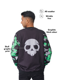 Techno Skull Graphite black GULLY Athletic Bomber jacket
