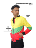 Retro Scarlet red GULLY Athletic Bomber jacket