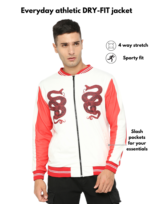 Athletic bomber outlet jacket