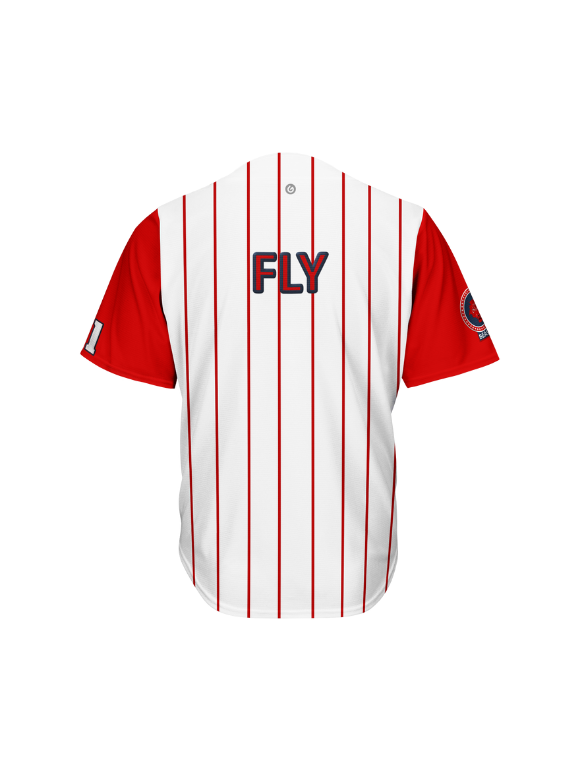 Striped DRI-FIT Pearly White GA Baseball shirt, XS