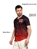 Scarlet Red & Graphite Black DRI-FIT GA Baseball shirt