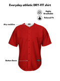 Scarlet Red DRI-FIT GA Baseball shirt