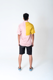Pink-Yellow Color-Blocked Shirt