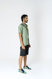 Green-Yellow Color-Blocked Shirt