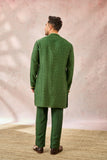 GREEN TREE OF HEARTS KURTA