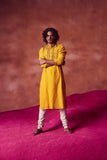 Yellow Kurta With Churidar