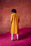 Yellow Kurta With Churidar