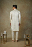 beige crystal embroiderd sherwani with pant
