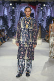 BLACK FOREST WHISPER PRINTED EMBROIDERED BANDI AND KURTA WITH PATIALA SALWAR