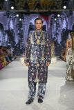 BLACK FOREST WHISPER PRINTED EMBROIDERED BANDI AND KURTA WITH PATIALA SALWAR