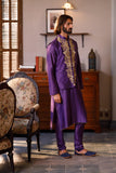 PURPLE EMBROIDERED BANDI WITH KURTA AND CHURIDAR