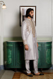 GREY EMBROIDERED SHERWANI WITH PANT