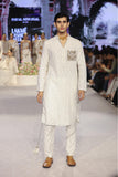 OFF WHITE POCKET EMBROIDERED KURTA WITH PANT