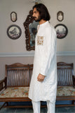OFF WHITE POCKET EMBROIDERED KURTA WITH PANT