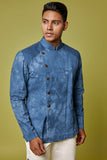 indigo overlayer jacket