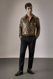 LEOPARD/ANIMAL PRINT - HAND EMBROIDERED DESIGNER SHIRT