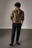 LEOPARD/ANIMAL PRINT - HAND EMBROIDERED DESIGNER SHIRT
