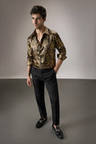 LEOPARD/ANIMAL PRINT - HAND EMBROIDERED DESIGNER SHIRT